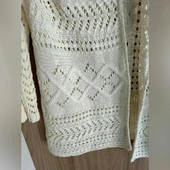 Nic + Zoe Womens  Patio Cardigan Large Lemonade color knit soft, like new - Picture 9 of 11